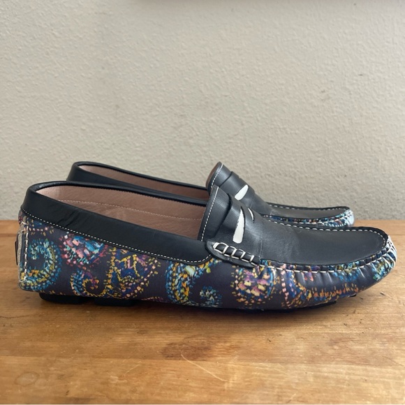 Robert Graham Russell Leather Driver Loafers Shoes RG536S  Mens Size 10 - Picture 1 of 8